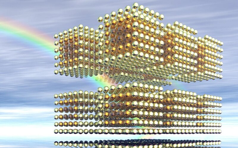Atomic structure of gold layers