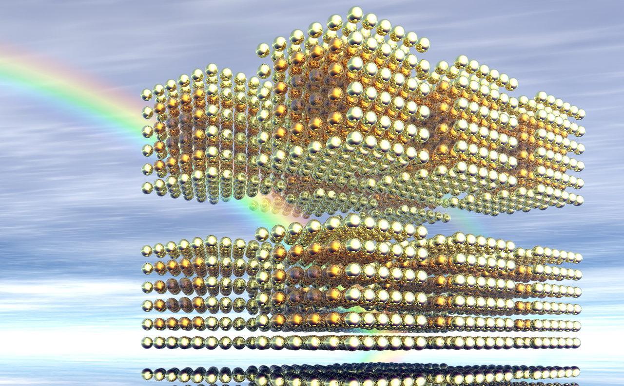 Atomic structure of gold layers