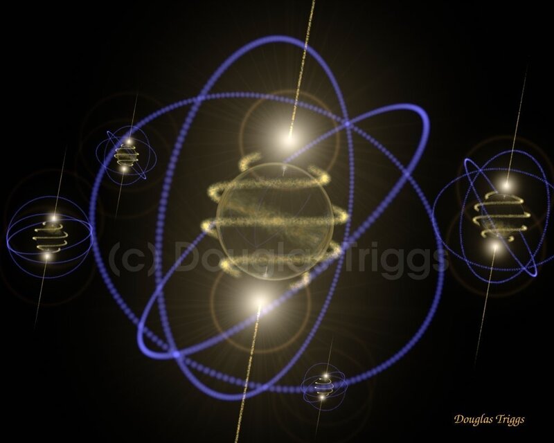 Atomic Structure Visualization — Black