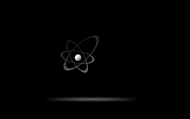 atomic symbol on black