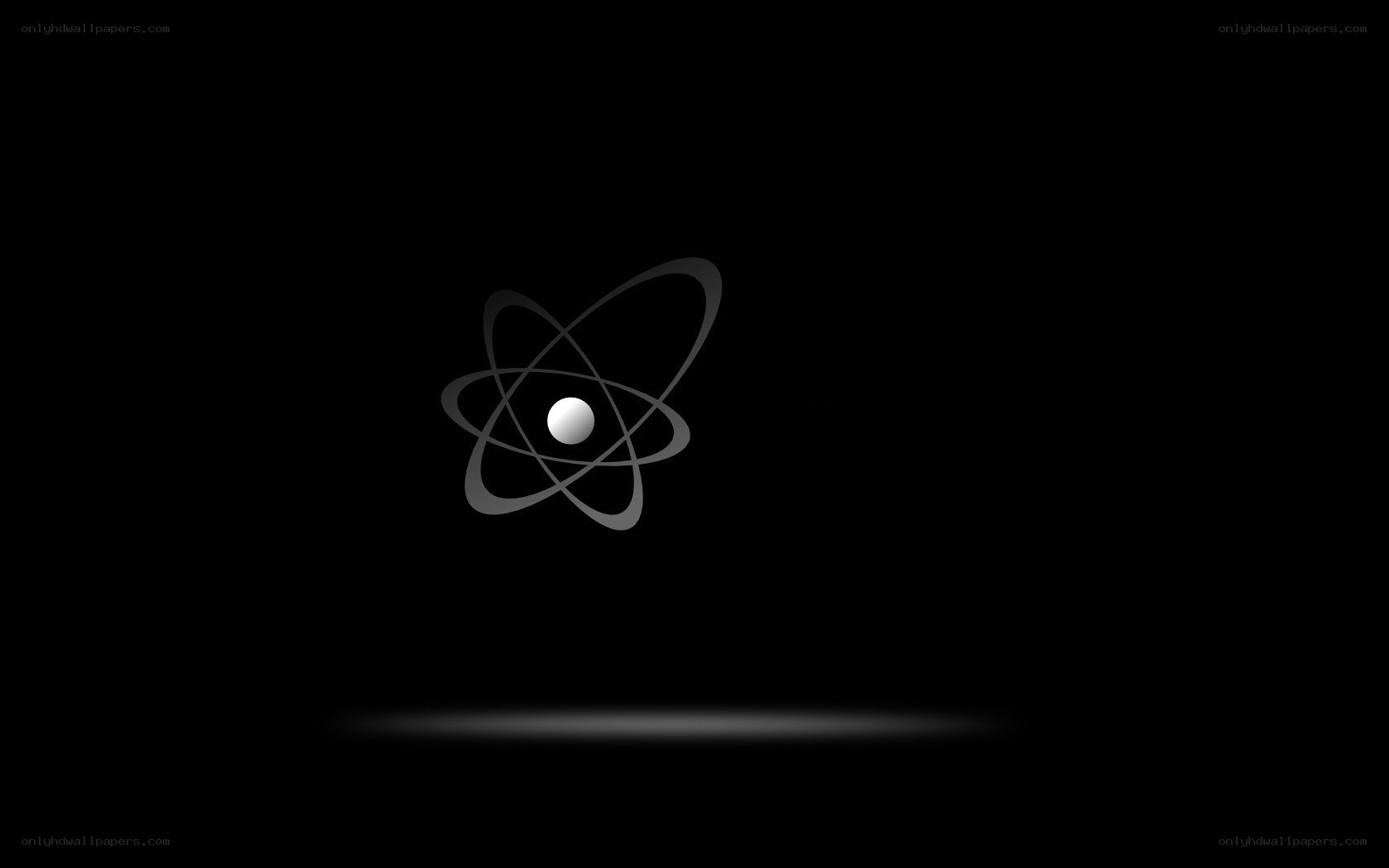 atomic symbol on black