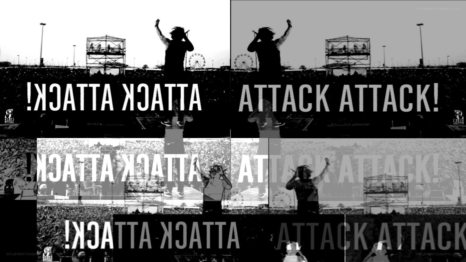 Attack Attack concert collage