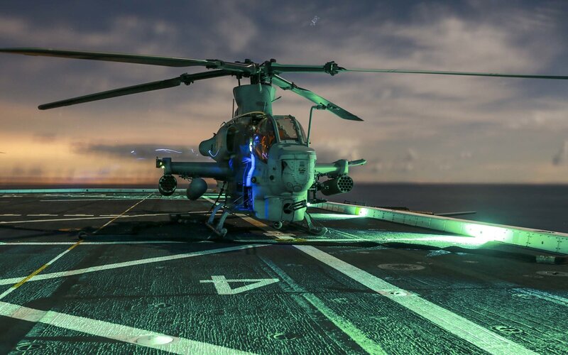 Attack Helicopter on Deck
