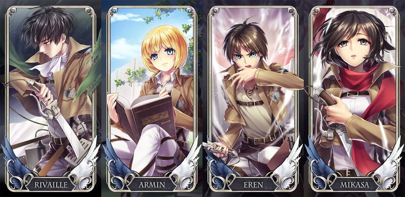 Attack on Titan character cards