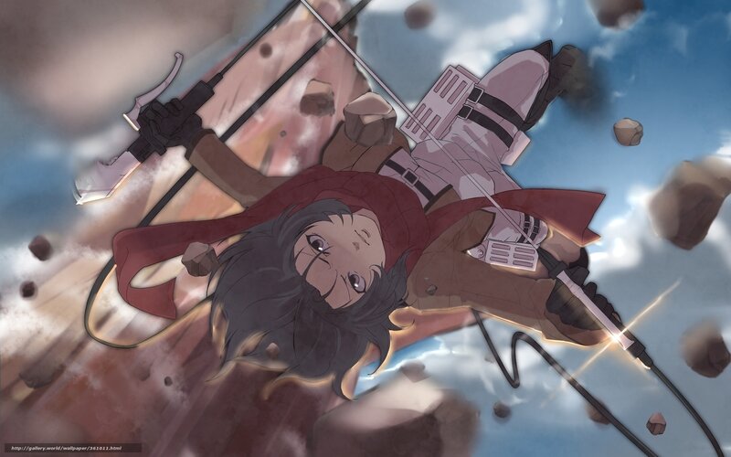 Attack on Titan character falling
