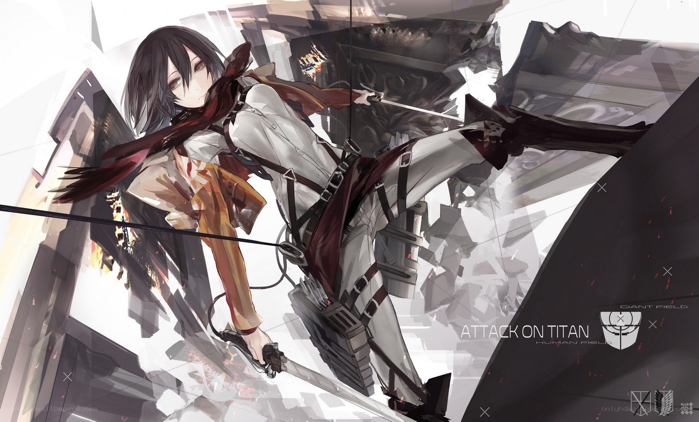 Attack on Titan character in action