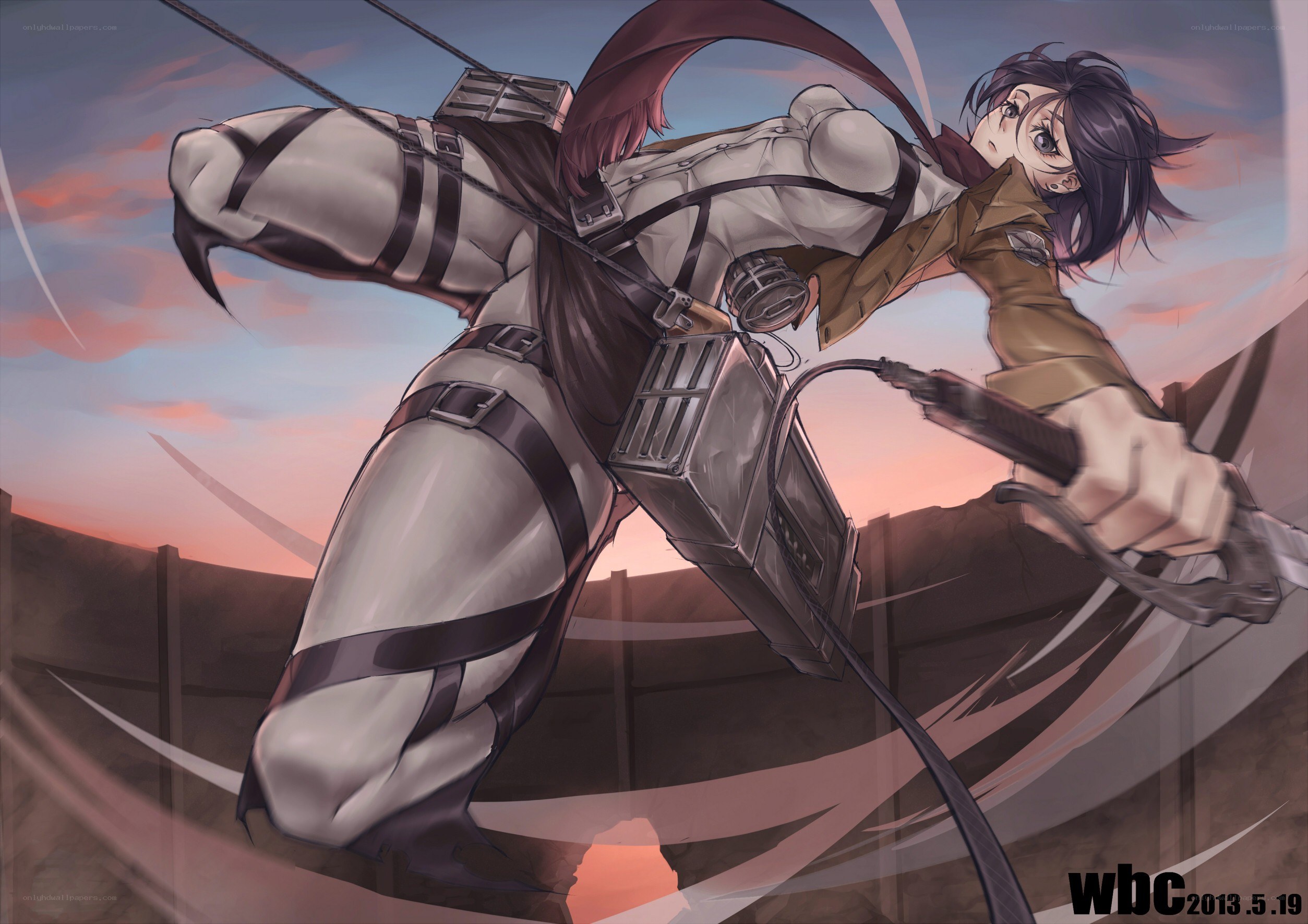 Attack on Titan character in action