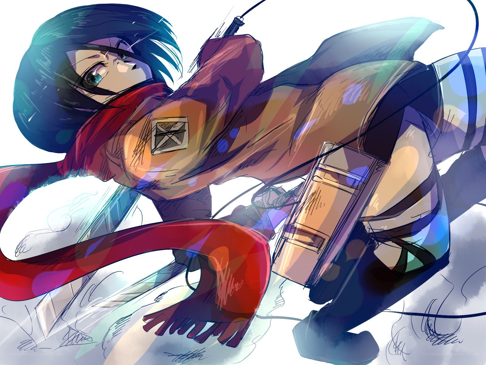 Attack on Titan character in action