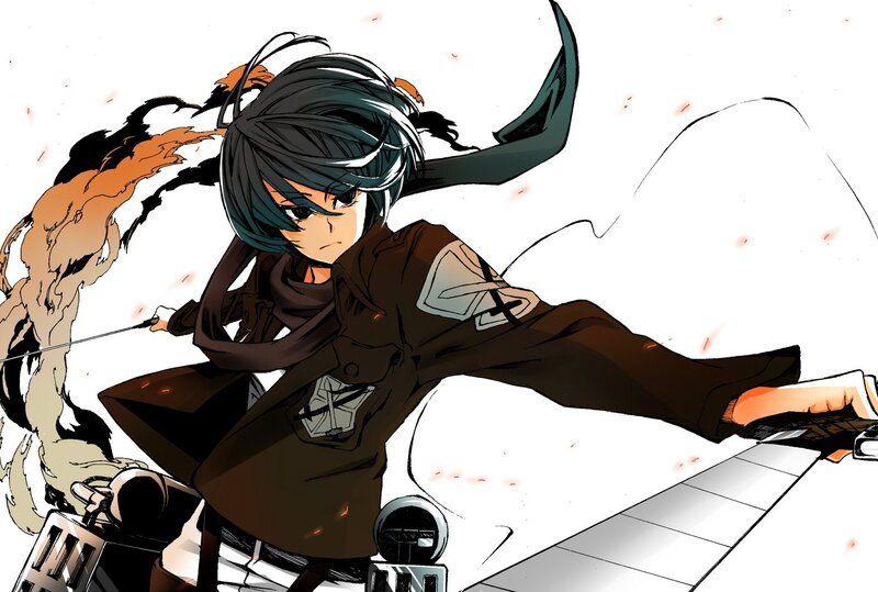 Attack on Titan character in action
