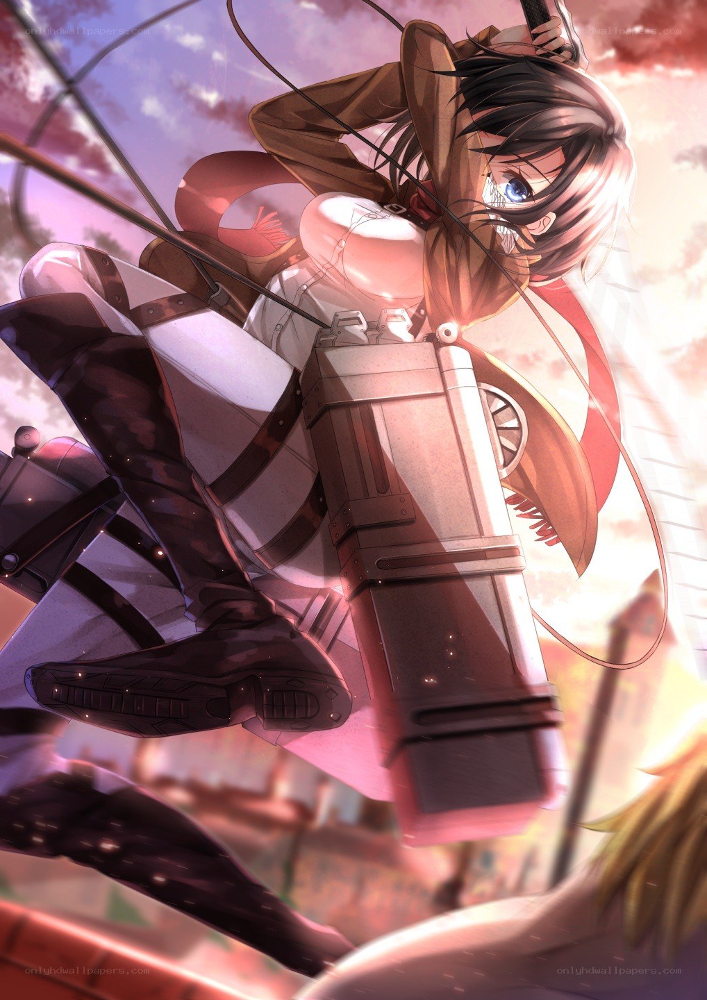 Attack on Titan character in action