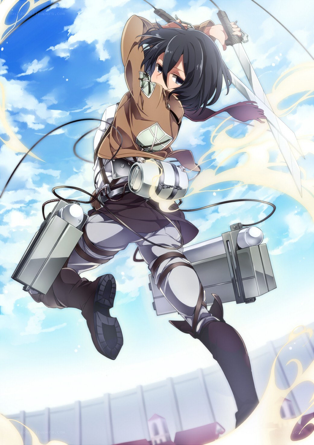 Attack on Titan character in action