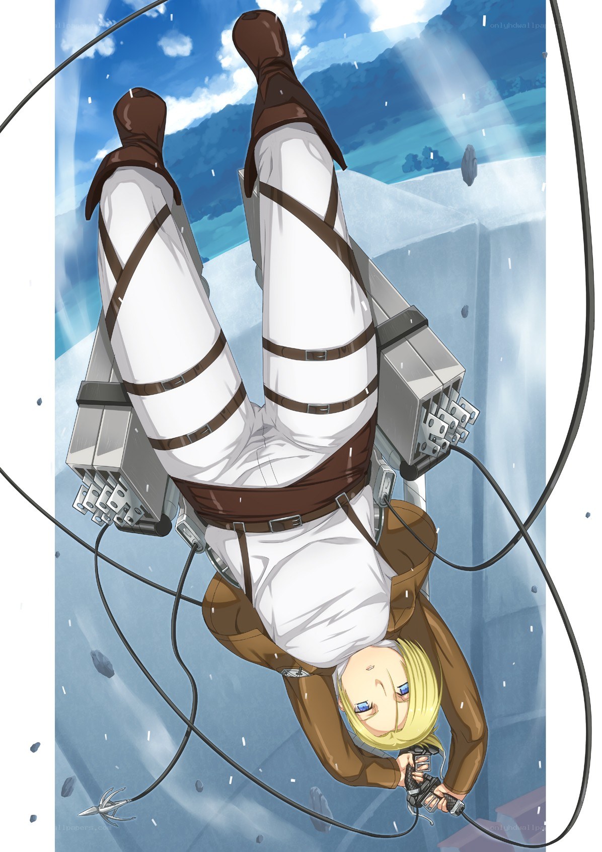 Attack on Titan character in action