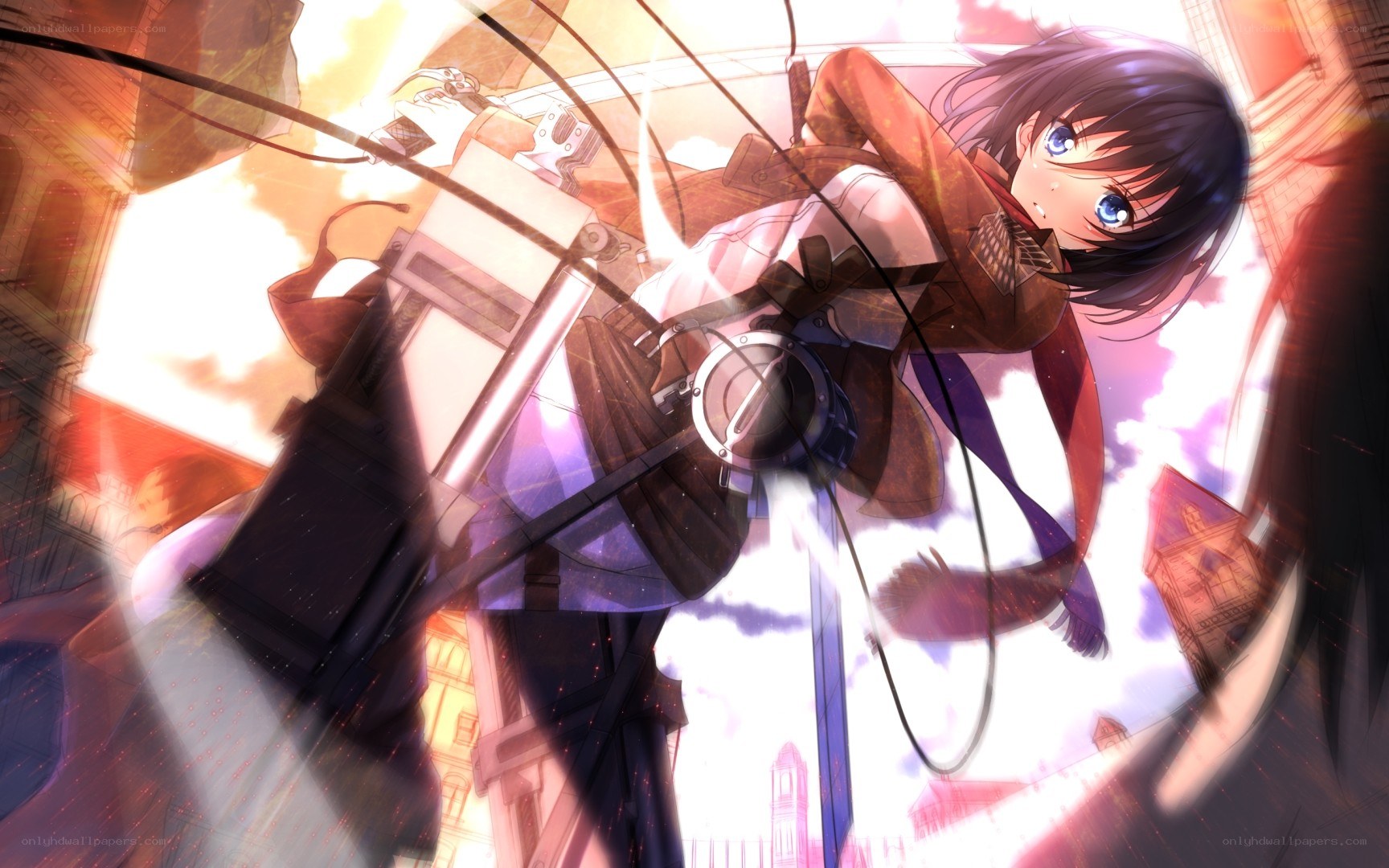 Attack on Titan character in action
