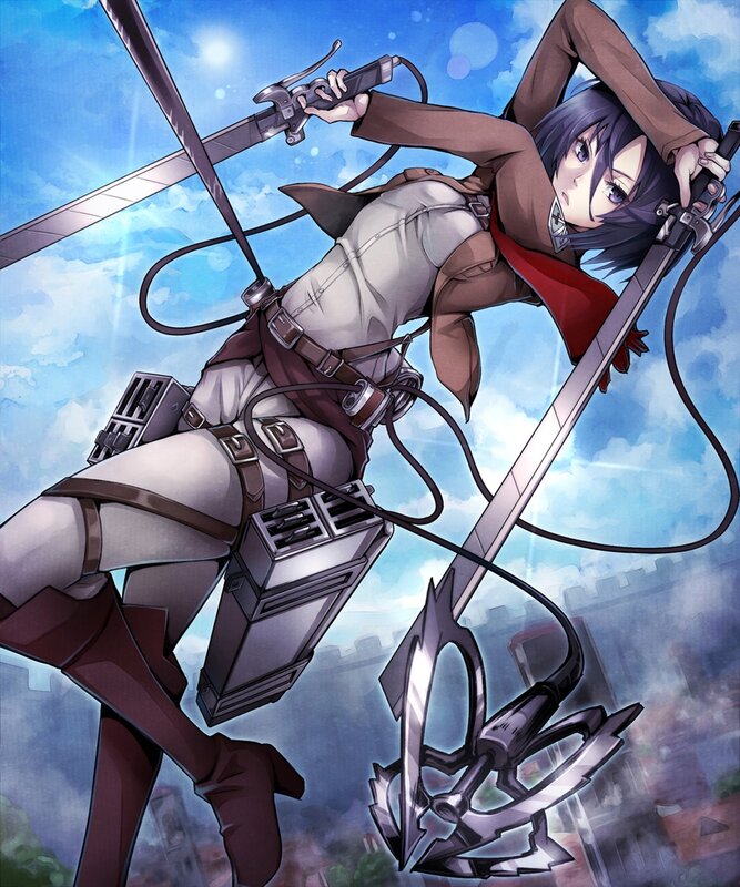 Attack on Titan character in action