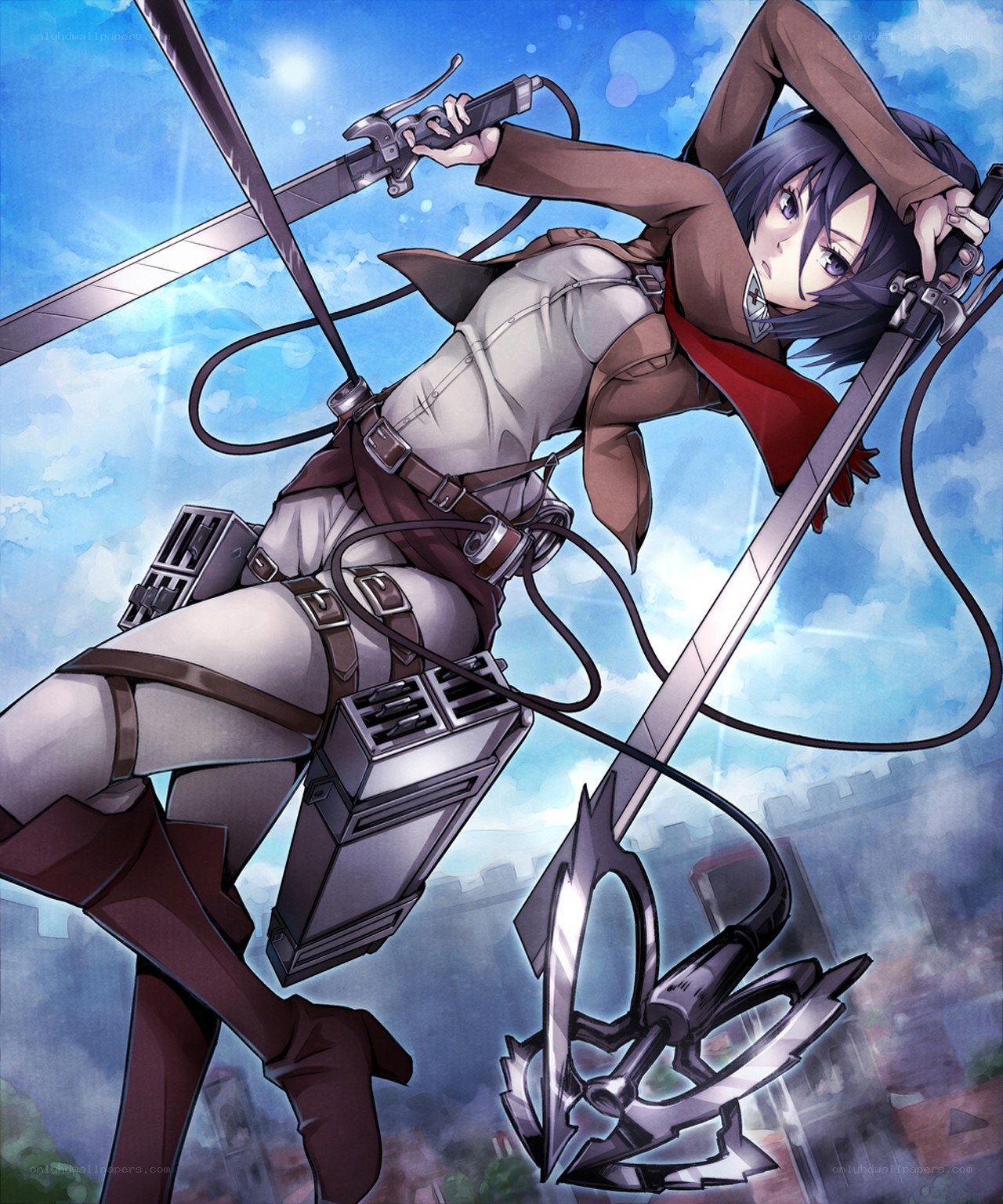 Attack on Titan character in action