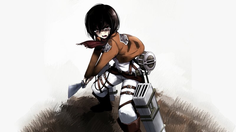 Attack on Titan character in action