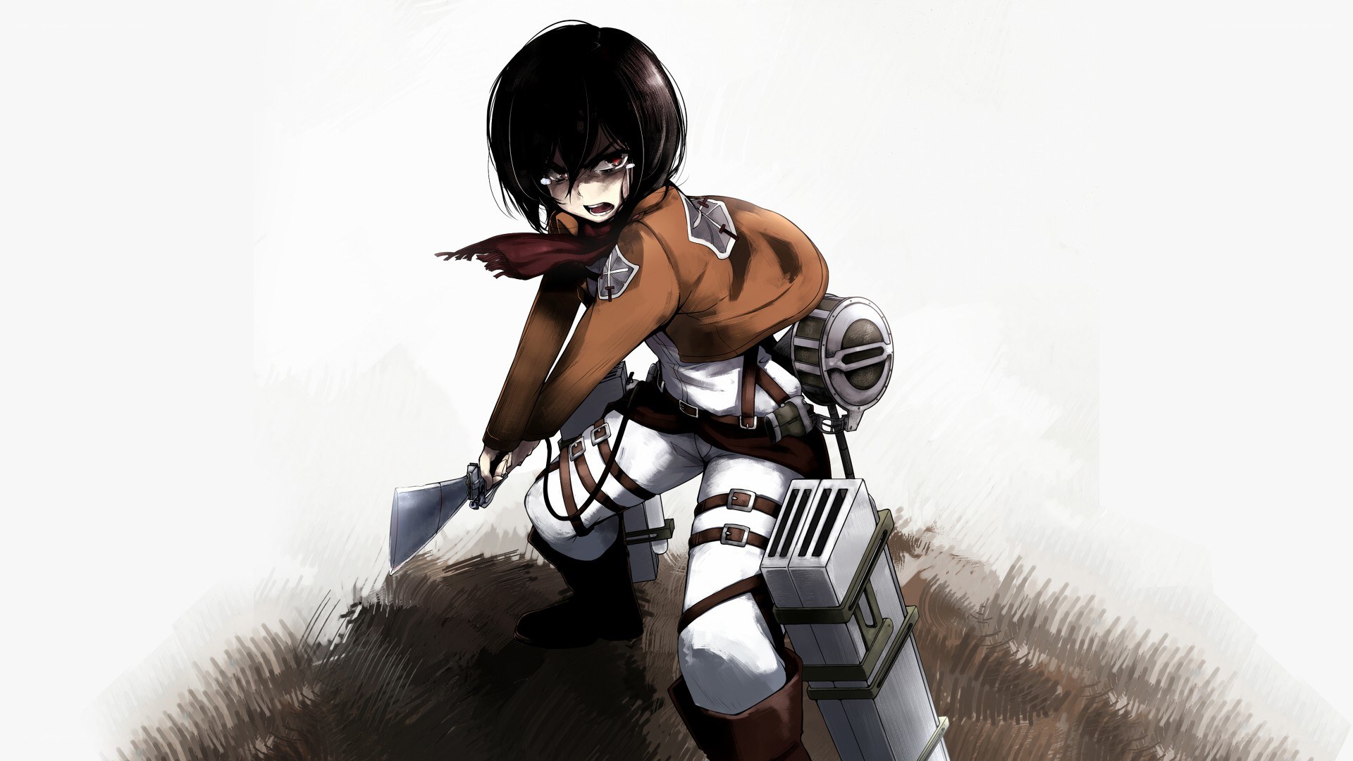 Attack on Titan character in action
