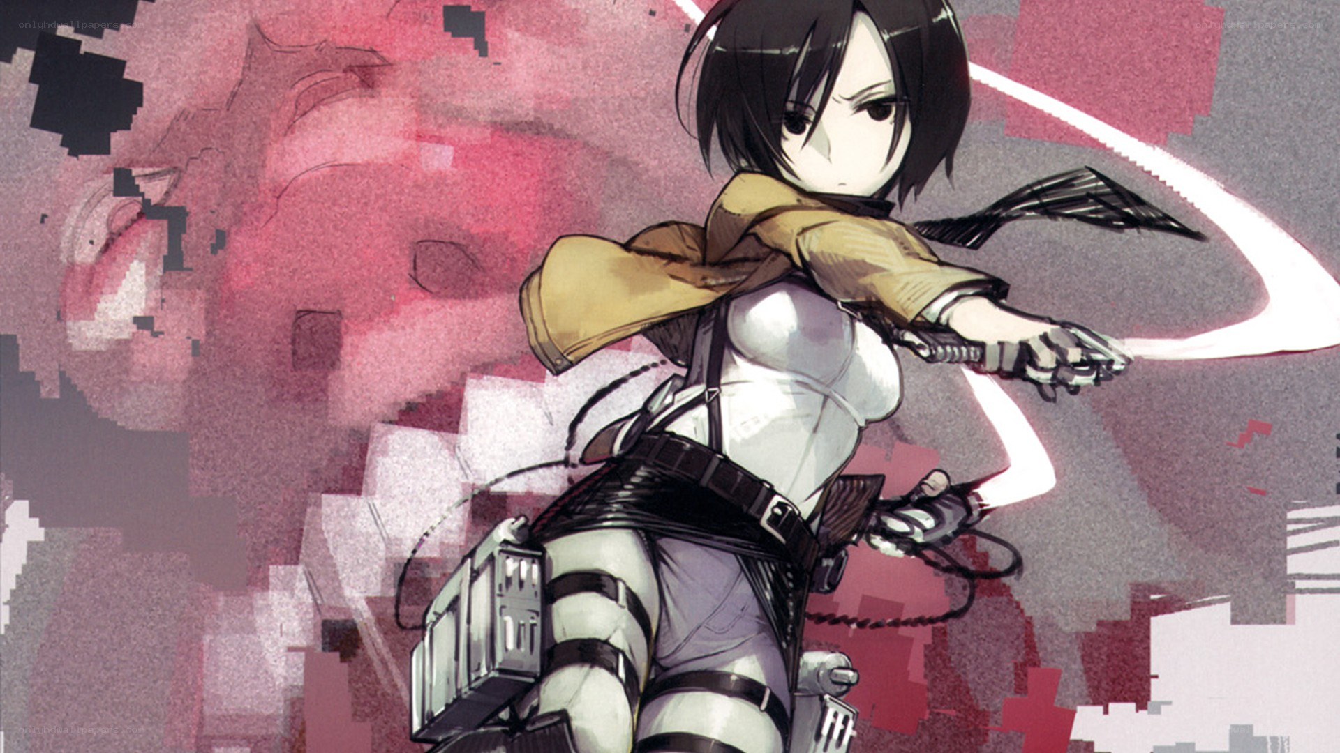 Attack on Titan character in action