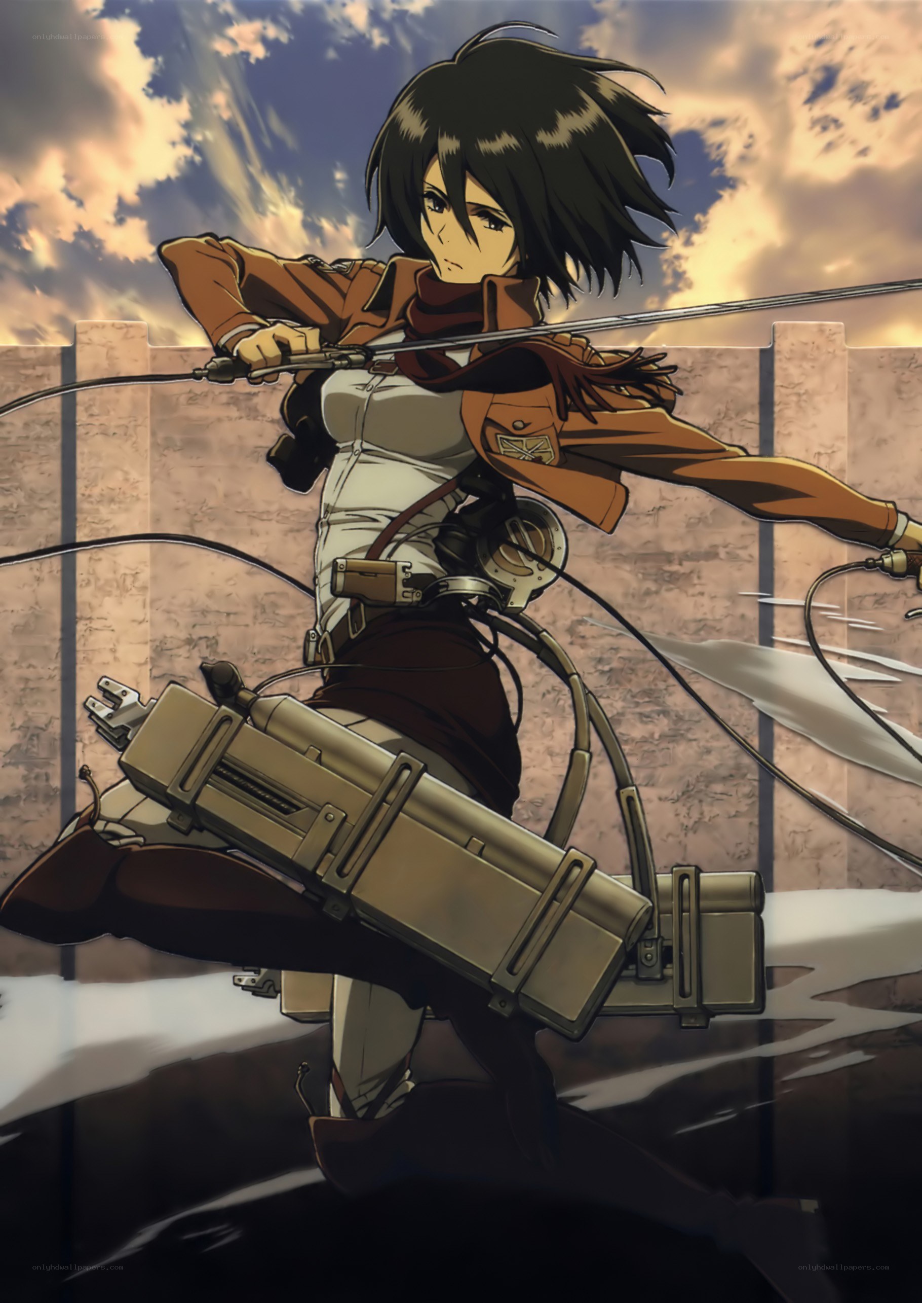 Attack on Titan character in action