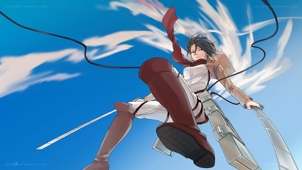 Attack on Titan character in action