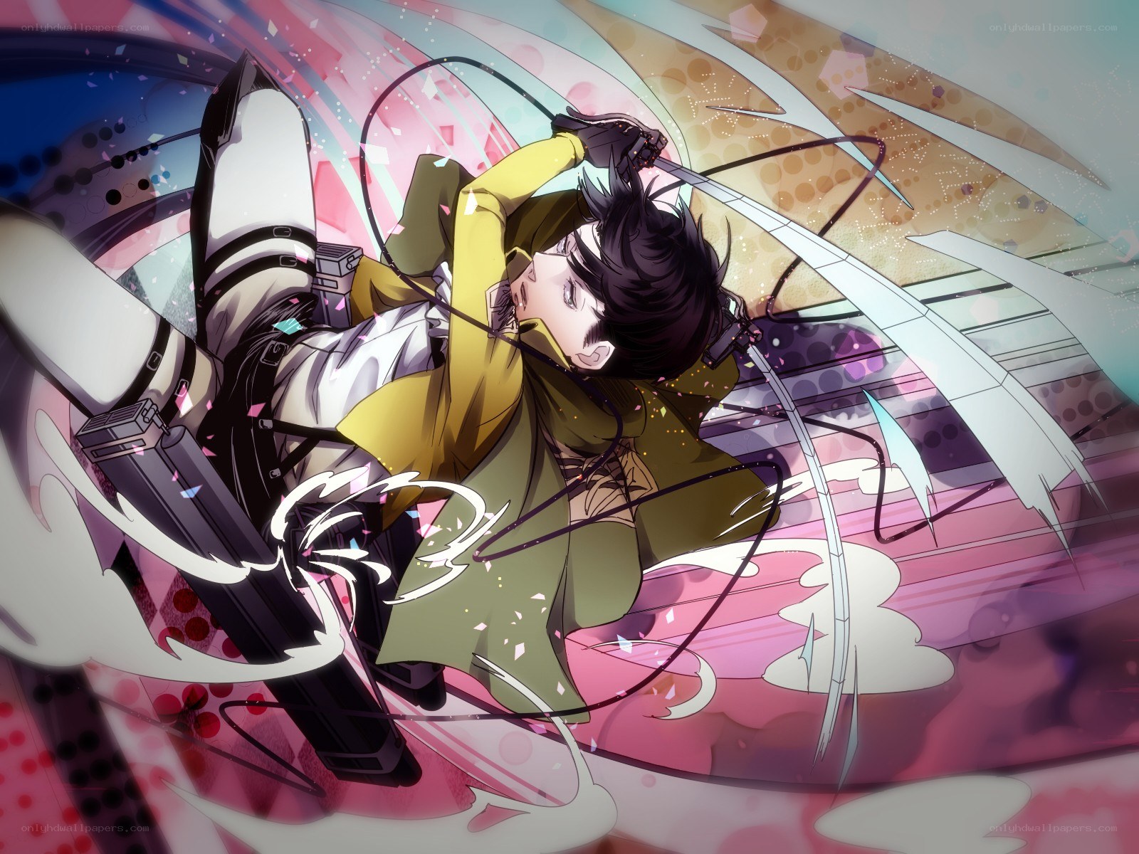 Attack on Titan character in action