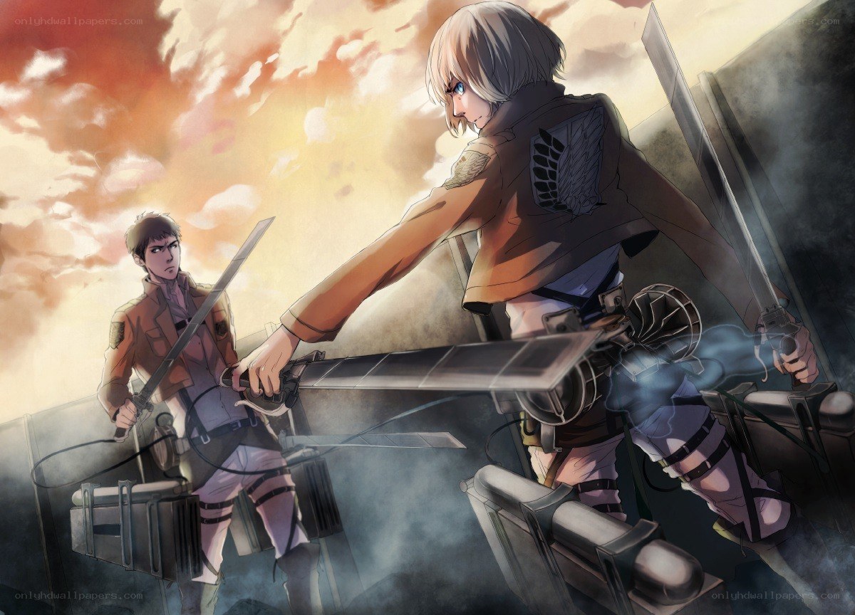 Attack on Titan characters in action