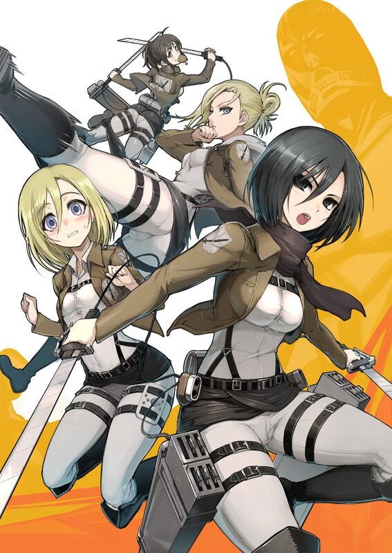 Attack on Titan characters in action