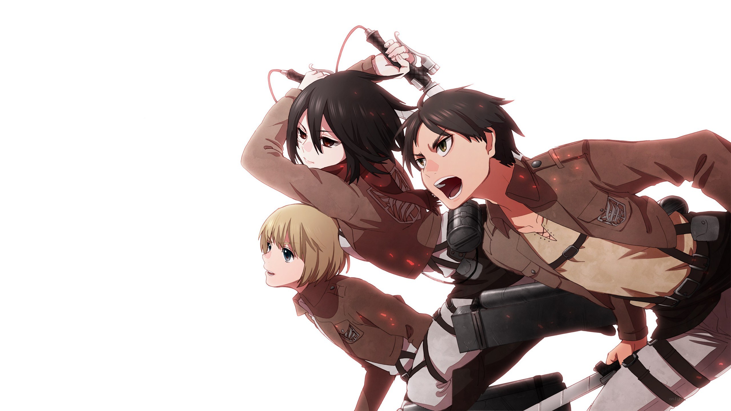 Attack on Titan characters in action