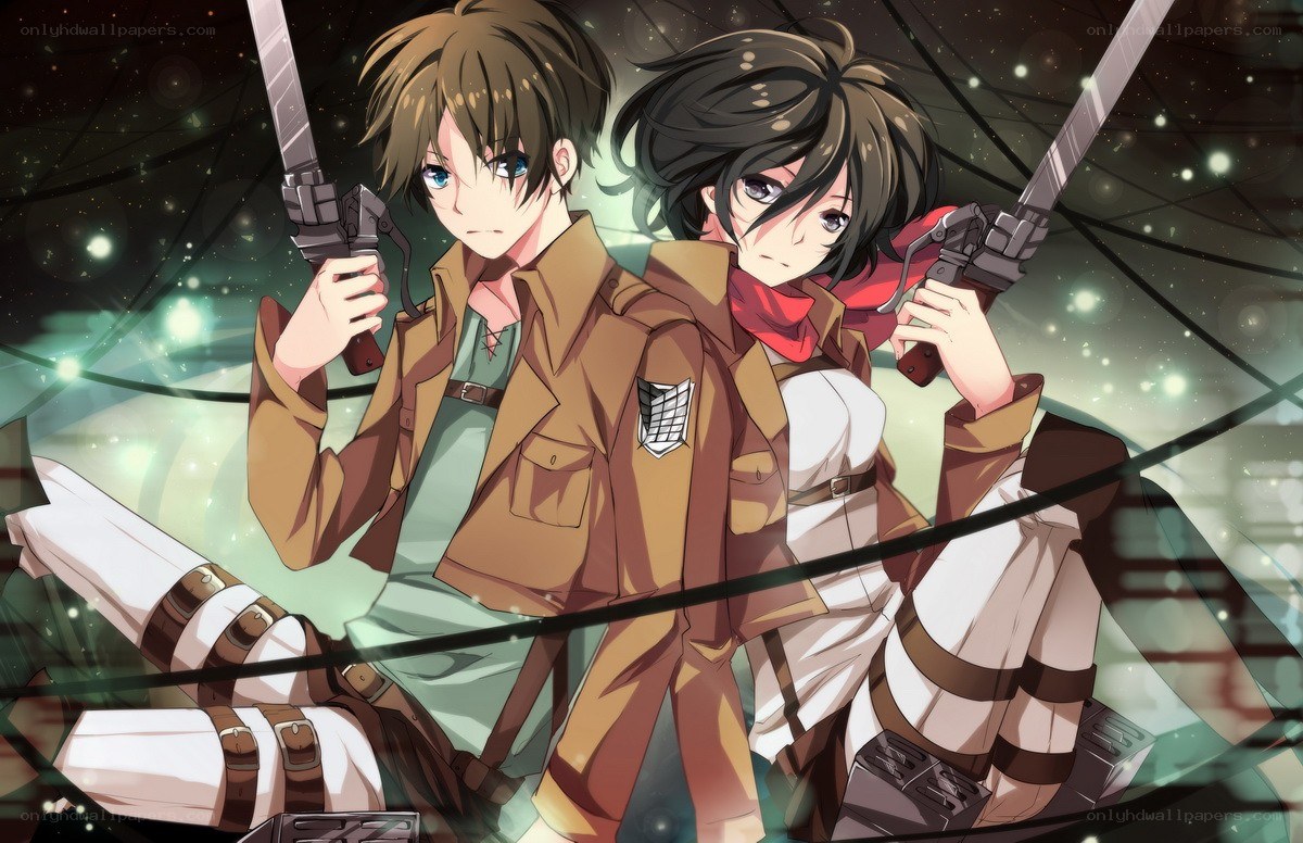 Attack on Titan characters with blades