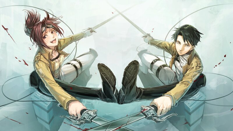 Attack on Titan combat scene