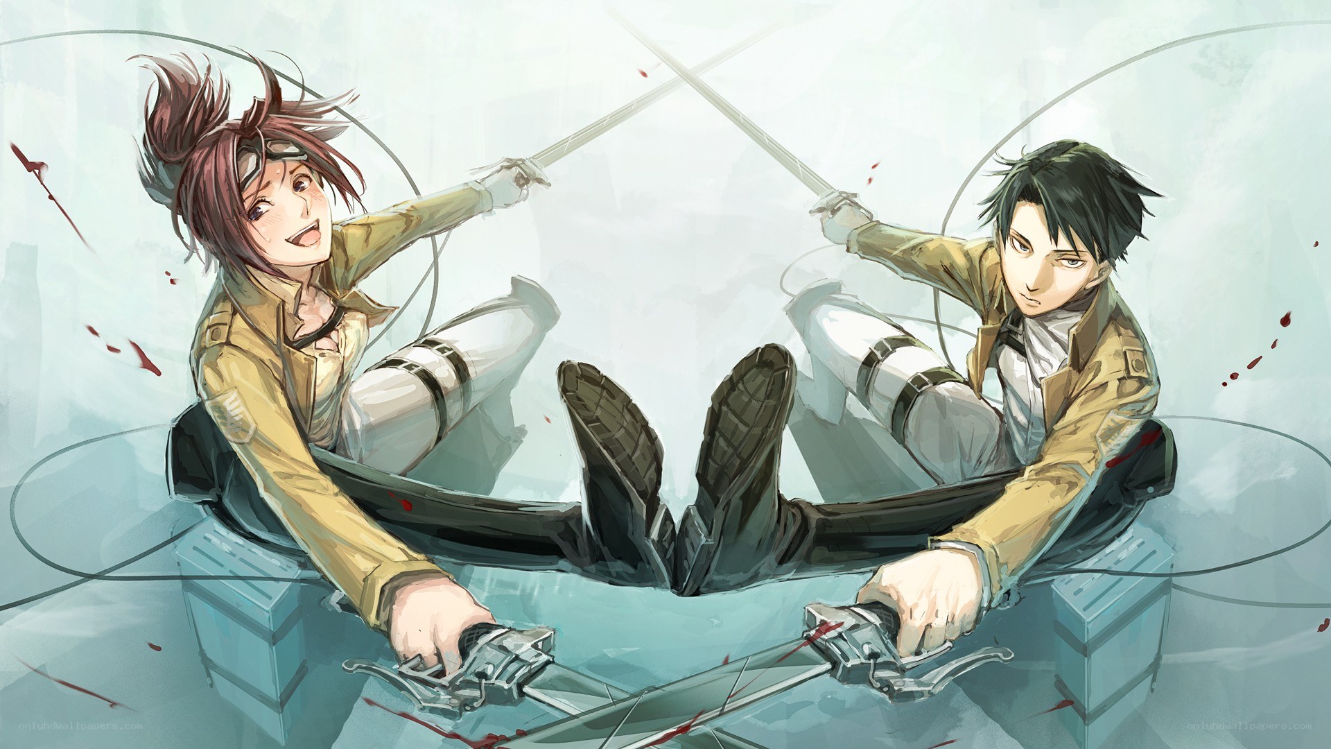 Attack on Titan combat scene