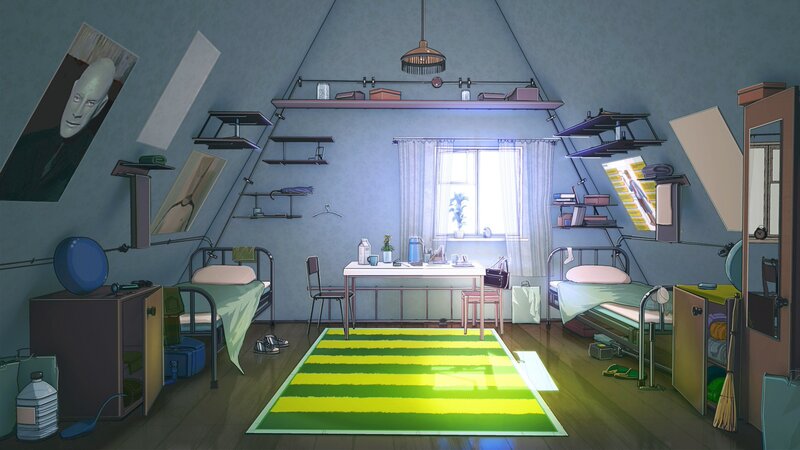 Attic Dorm Room