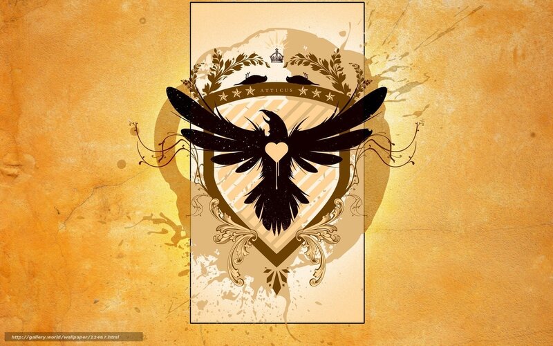 Atticus emblem with crow