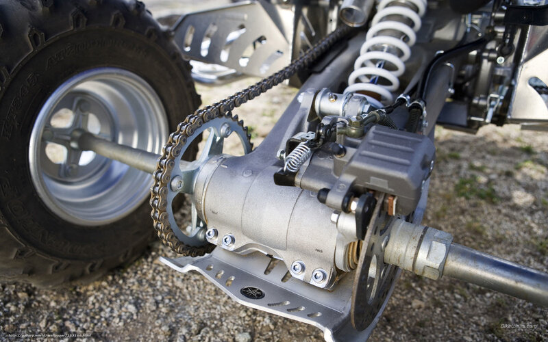 ATV drivetrain close-up