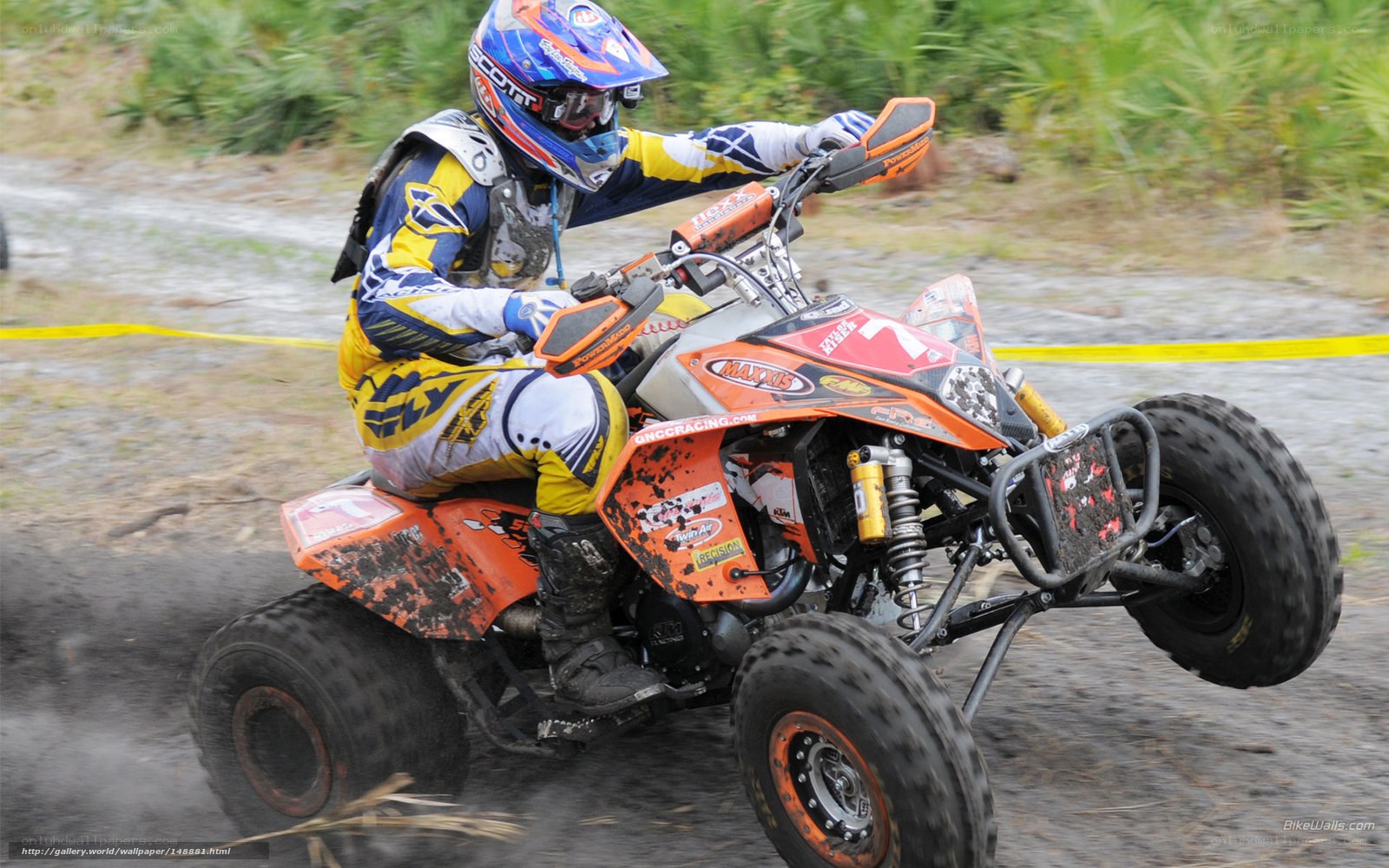 ATV racer in action