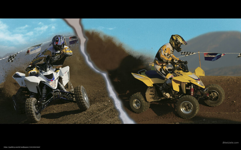 ATV racing action