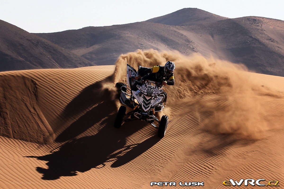 ATV racing in the desert