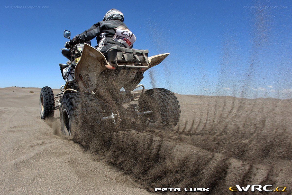 ATV racing on sand dunes