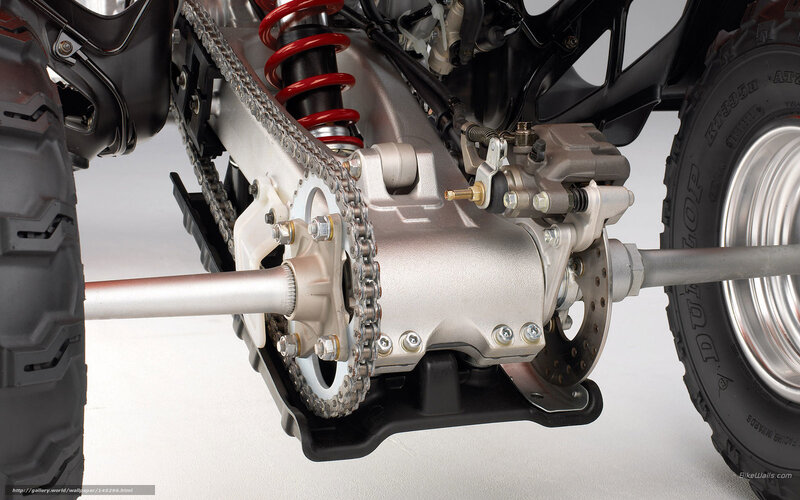 ATV rear suspension and drivetrain