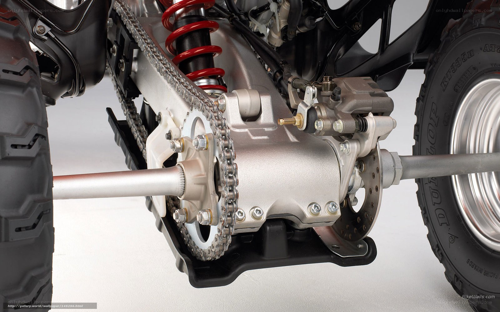 ATV rear suspension and drivetrain
