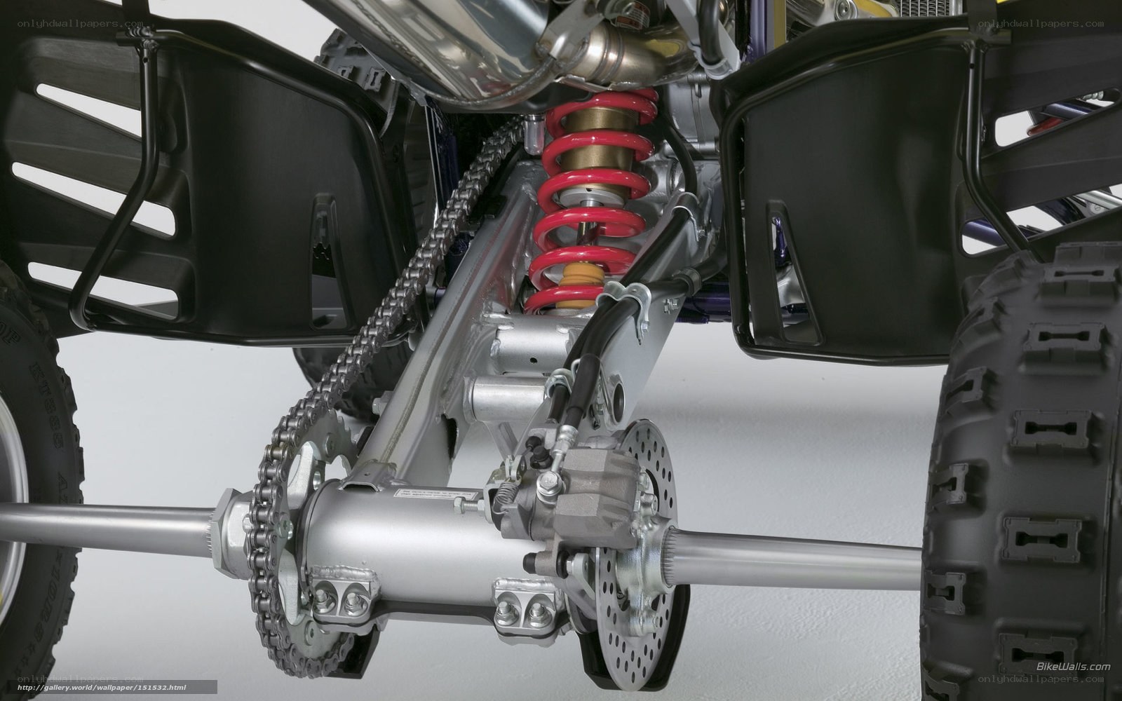 ATV rear suspension details