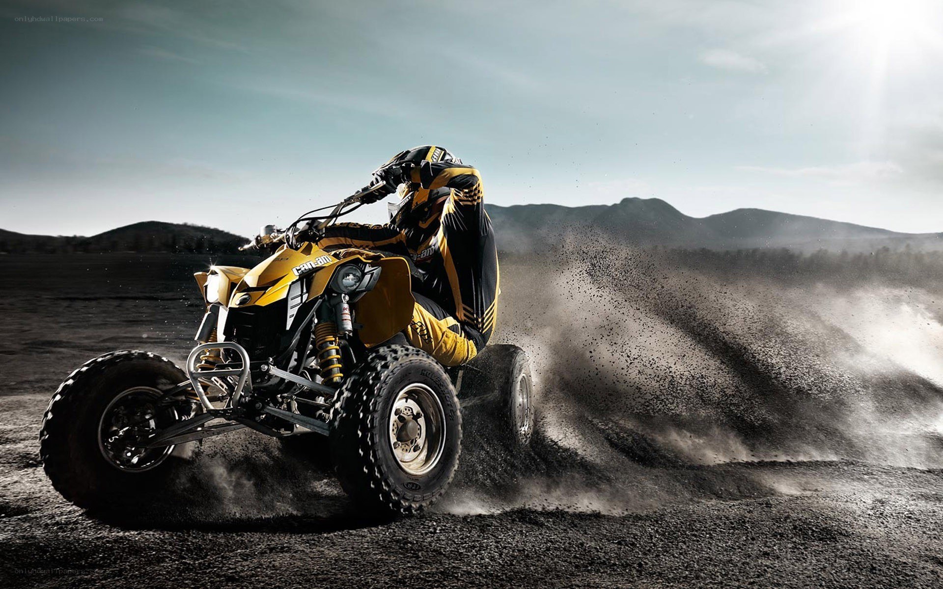 ATV rider in action