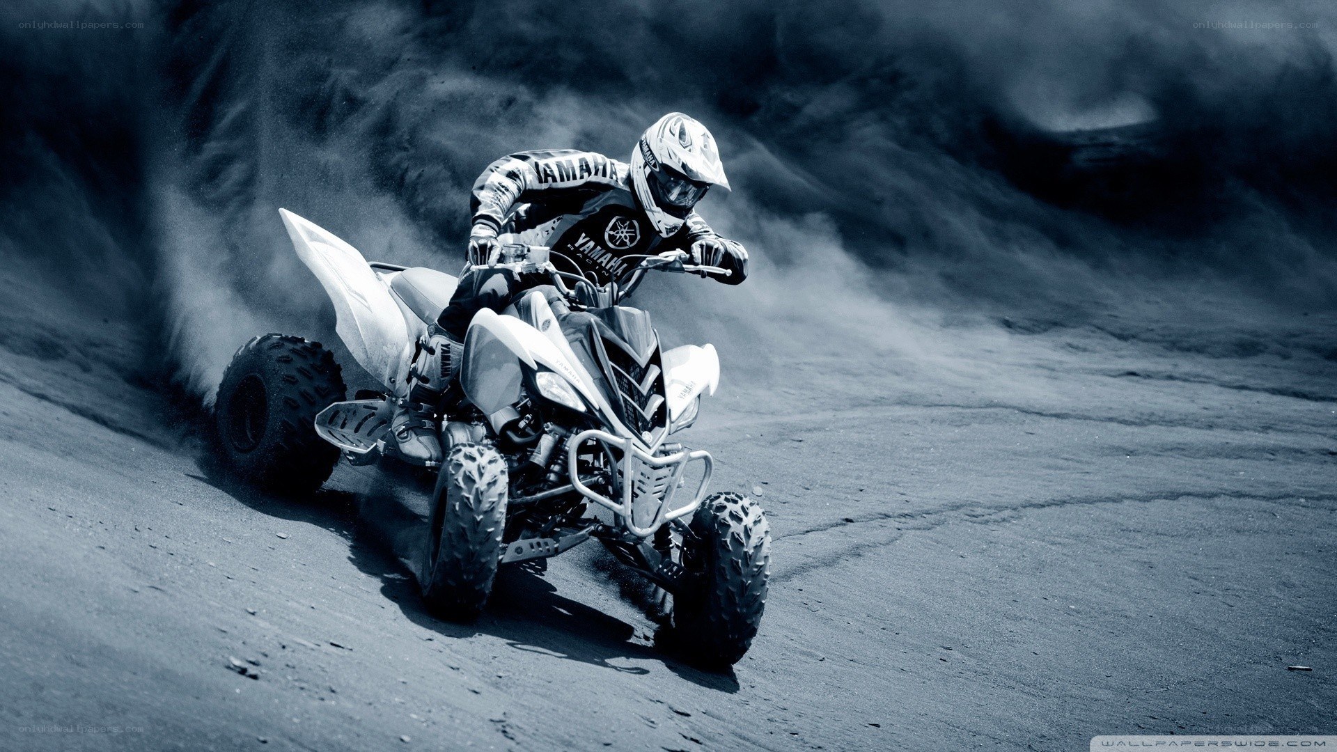 ATV rider in action