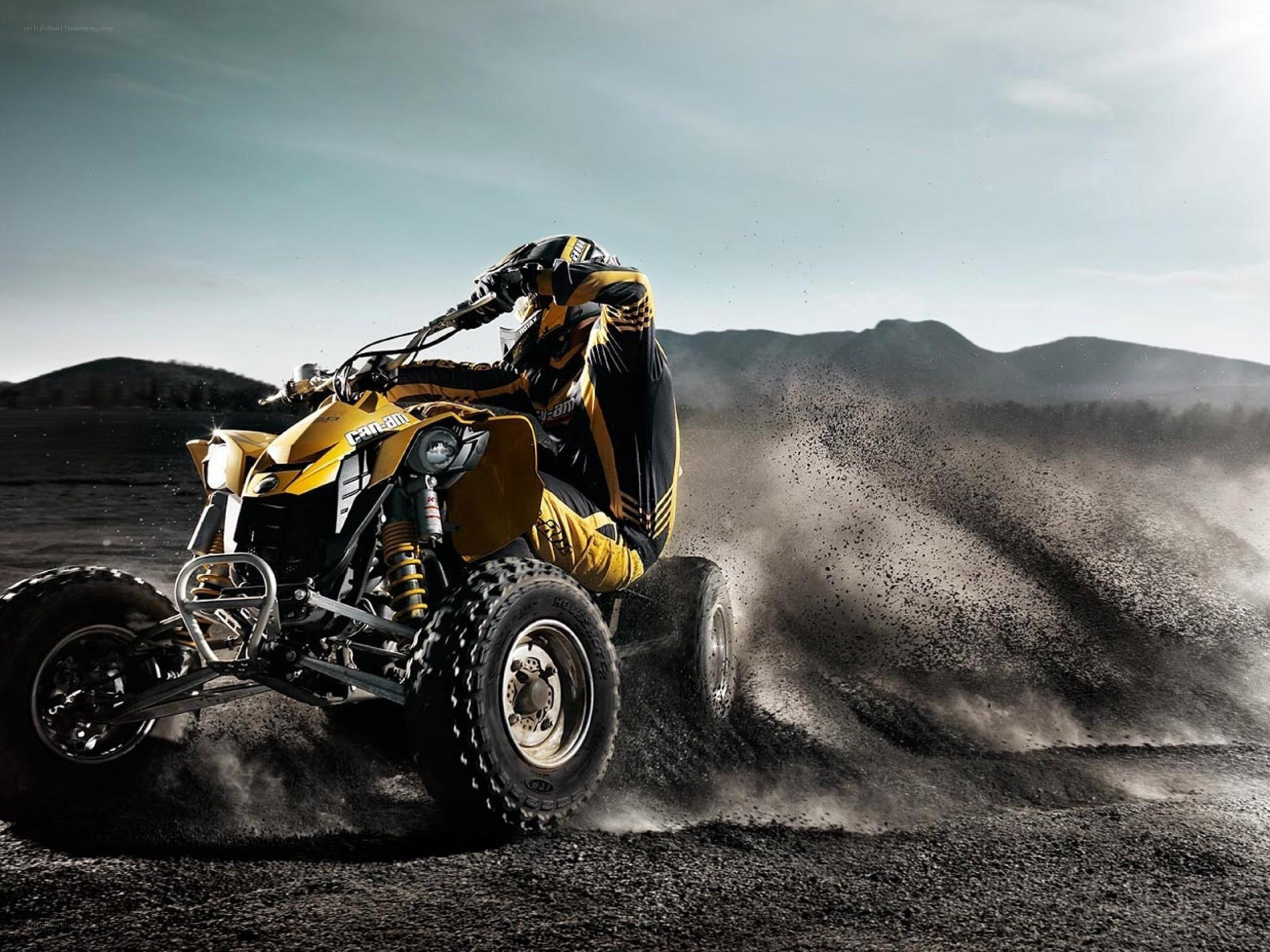 ATV rider in action