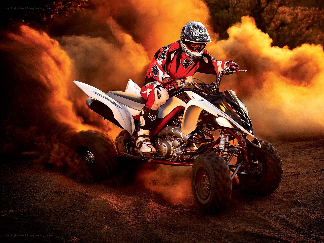ATV rider in action