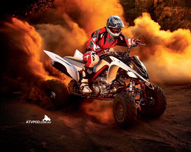 ATV rider in action