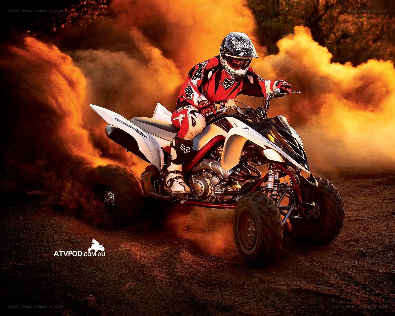 ATV rider in action