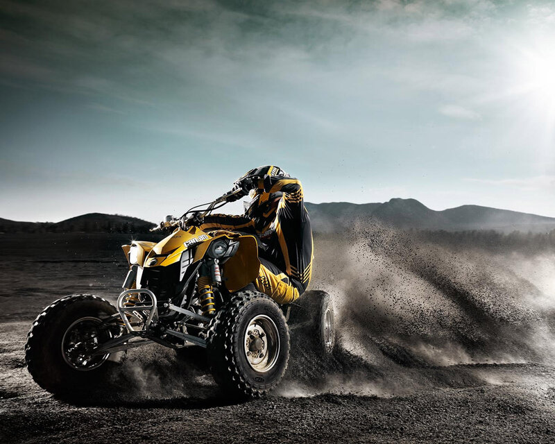 ATV rider in action
