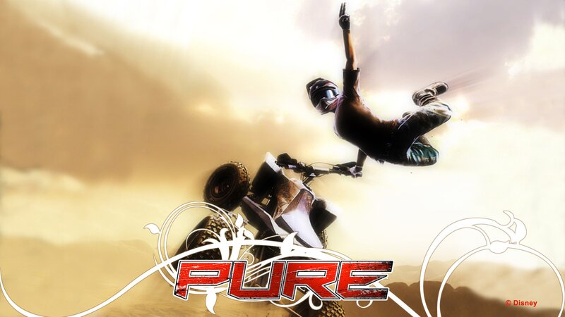 ATV rider in mid-air stunt