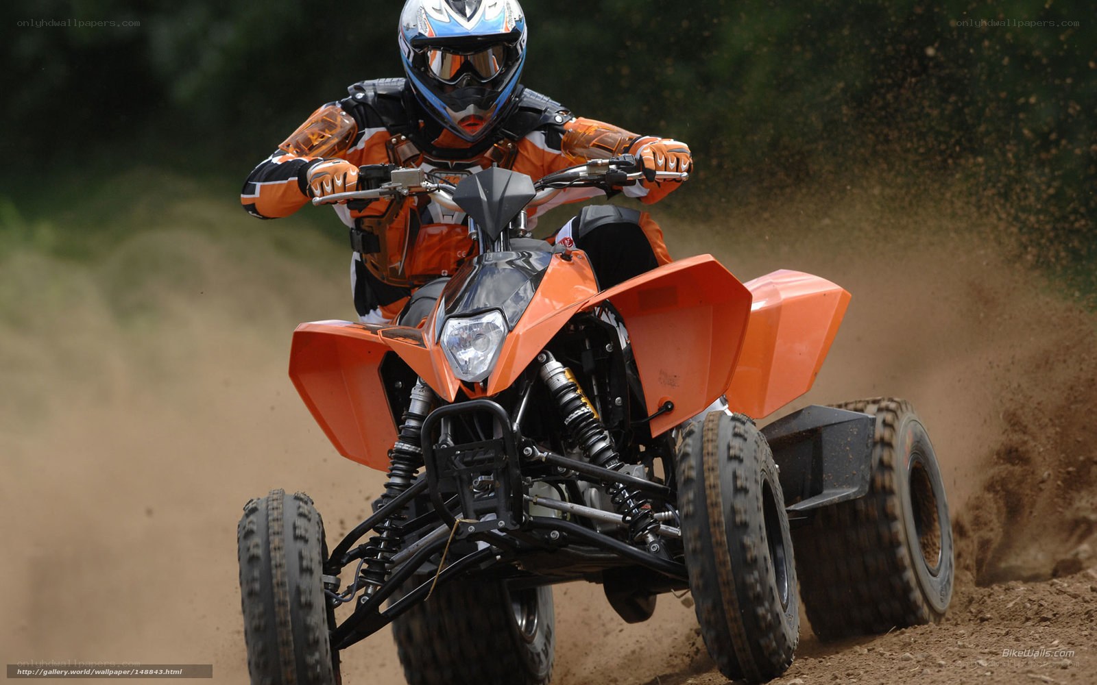 ATV rider on dirt track